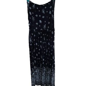 S Oliver Bandeau Maxi Dress Beach Dress - Beach accessory - blue Size 42 (XL US)